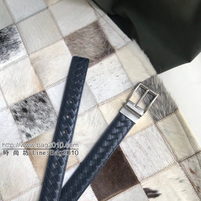 BV男士皮帶 寶緹嘉手工編織雙面牛皮腰帶  jjp1547